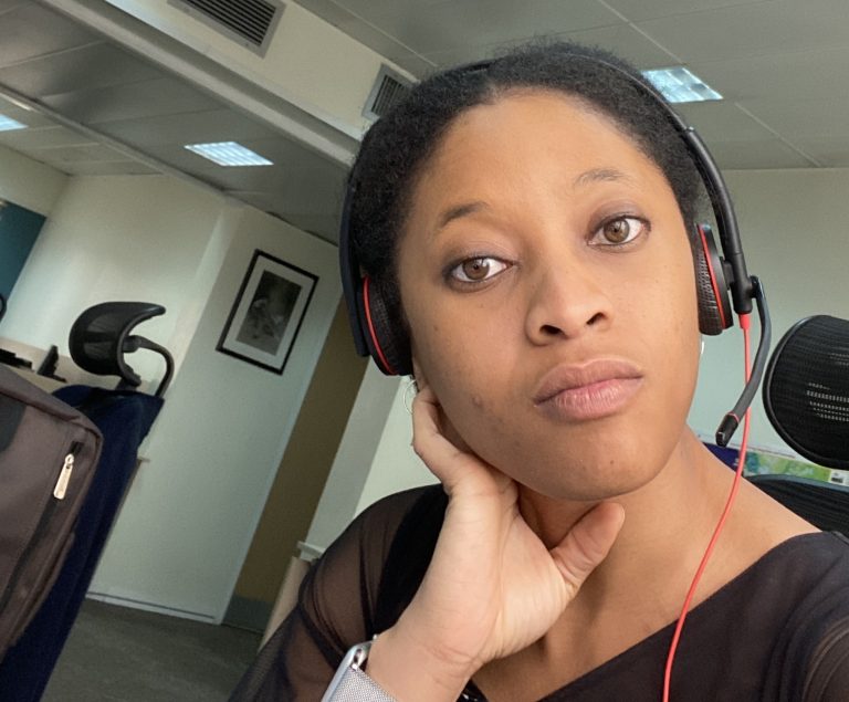 Nigerian working mother working from home covid 19